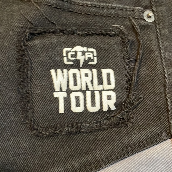 Copper Rivet Motor Sport Patch Black Jeans 36x32 - Picture 6 of 12